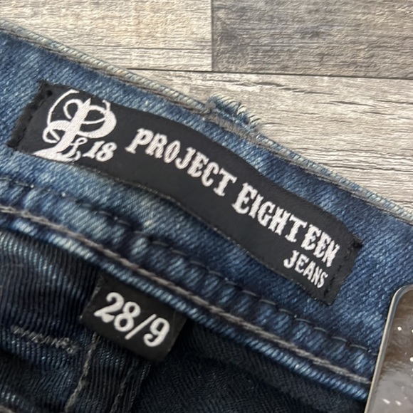 Project 18 NWT Booty lifting blue  jeans 28/9 Labella skinny ankle zipper unisex - Picture 4 of 16